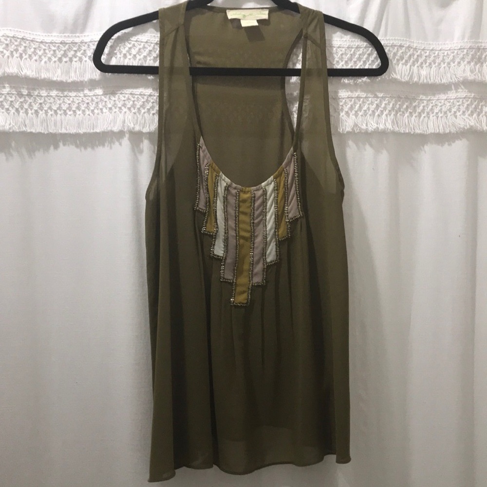 Urban Outfitters shear beaded tank top size M